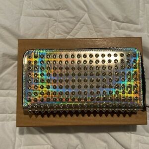 Used Christian Louboutin metallic wallet